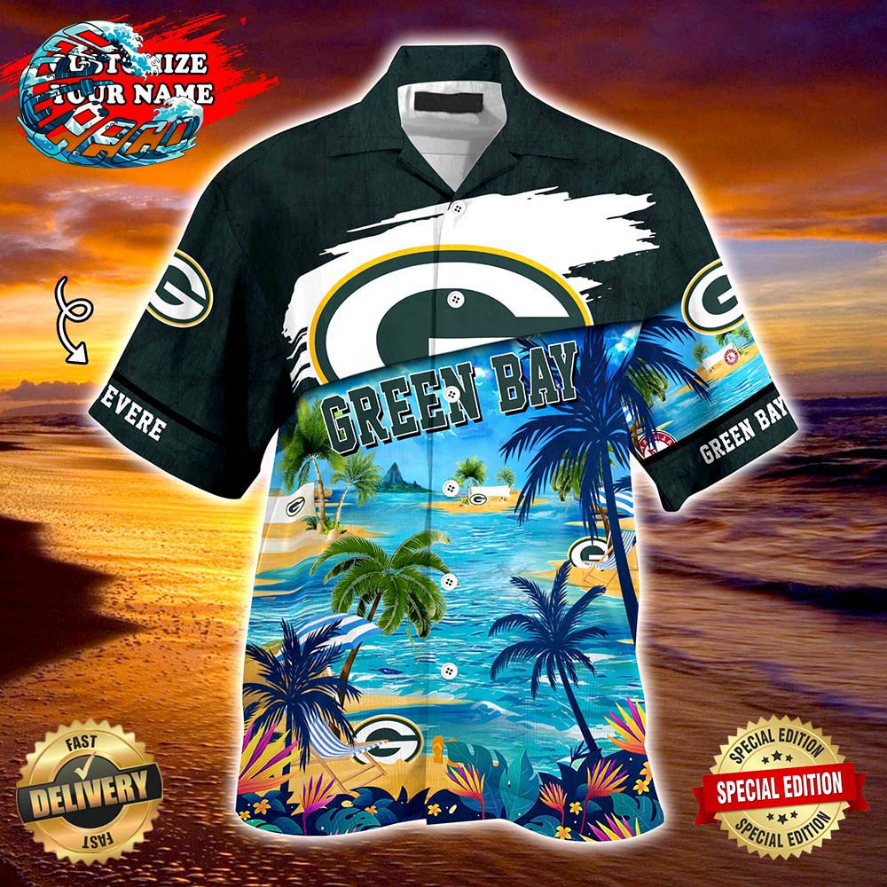 Green Bay Packers NFL Personalized Hawaiian Shirt Beach Shorts