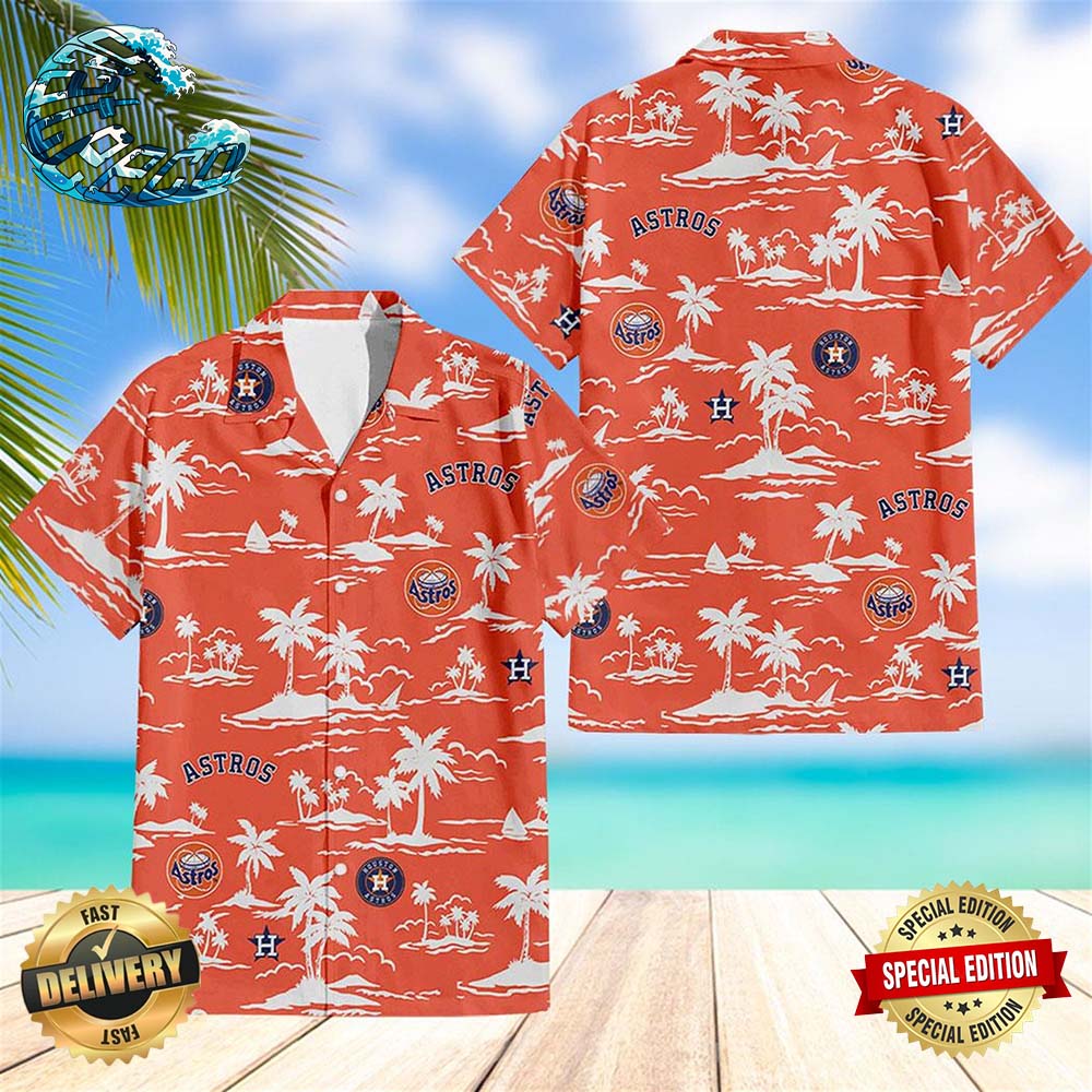 Houston Astros Palm Tree Hawaiian Shirt Beach Shorts