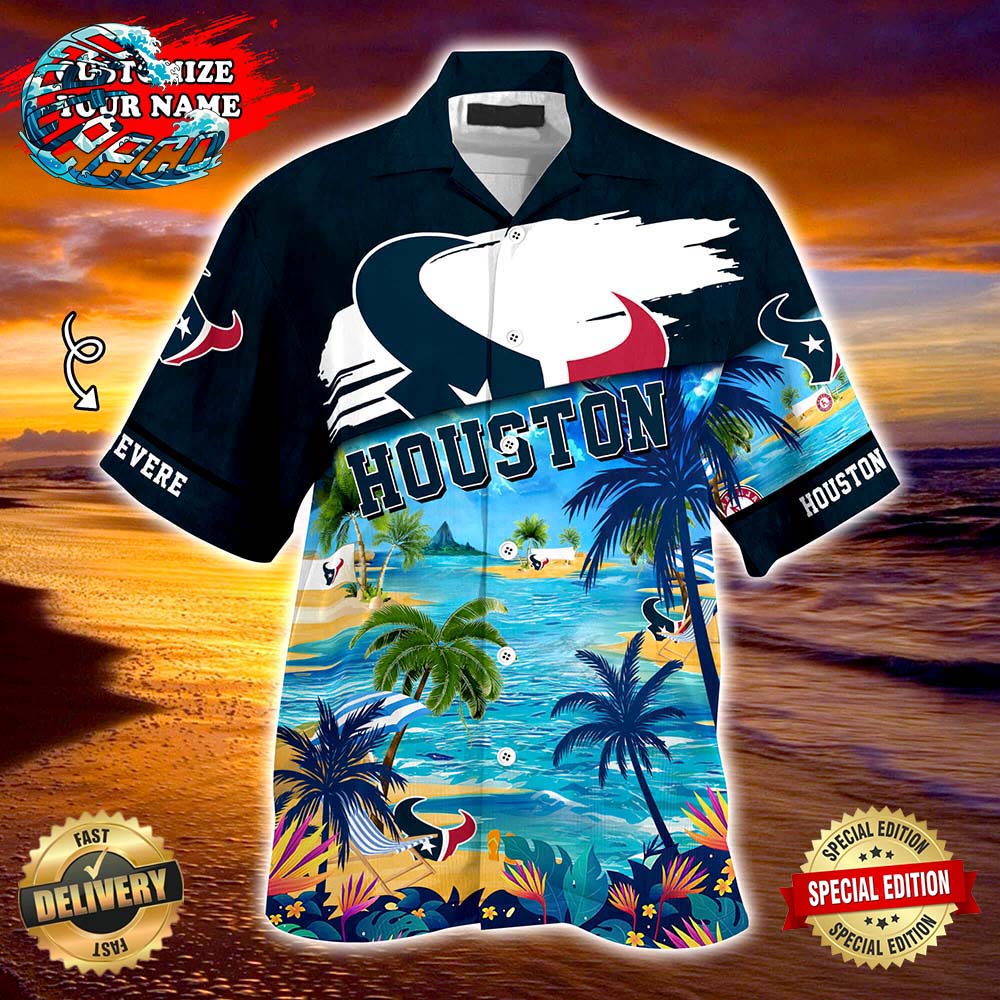 Houston Texans NFL Personalized Hawaiian Shirt, beach shorts