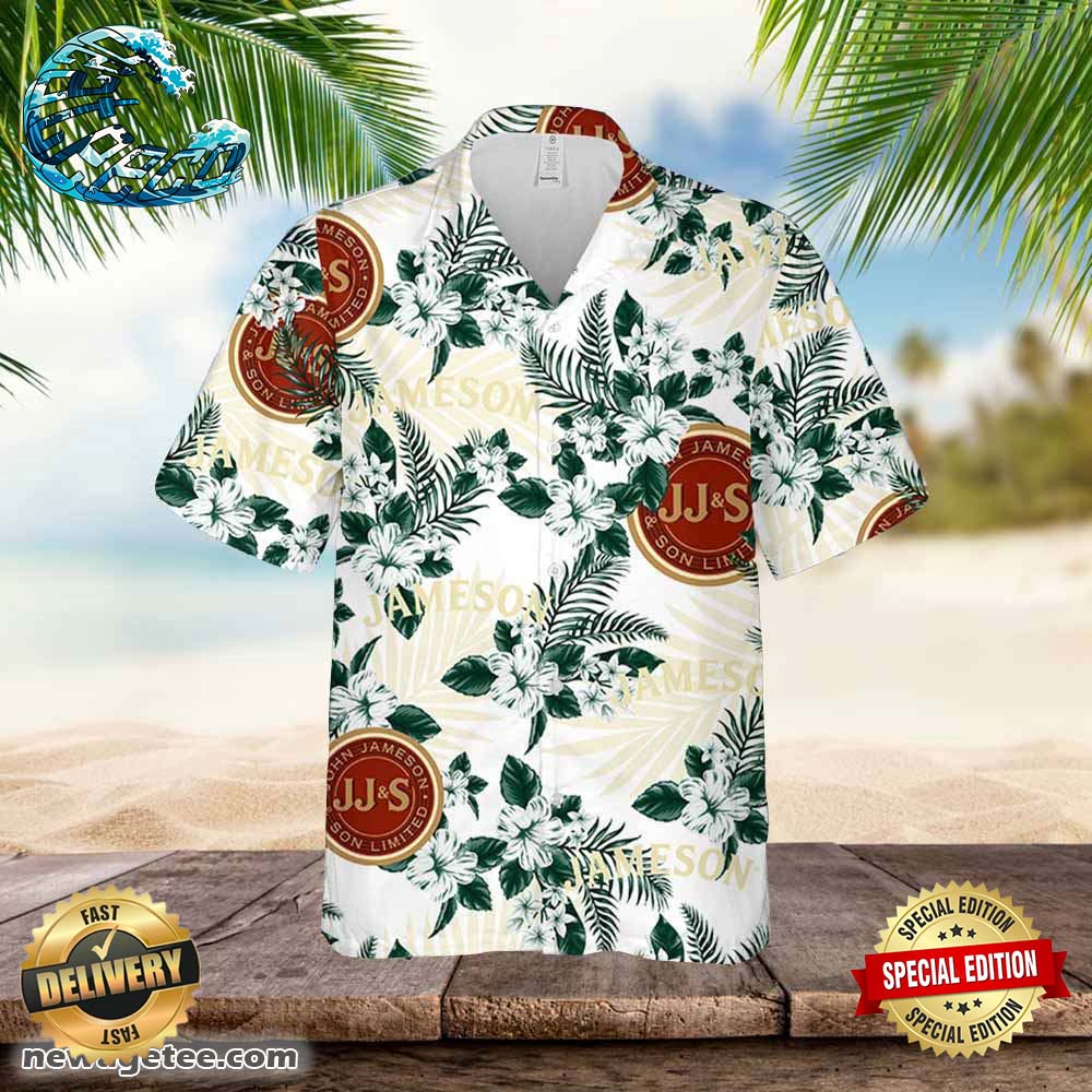 Jameson Hawaiian Button Up Shirt Hibiscus Floral