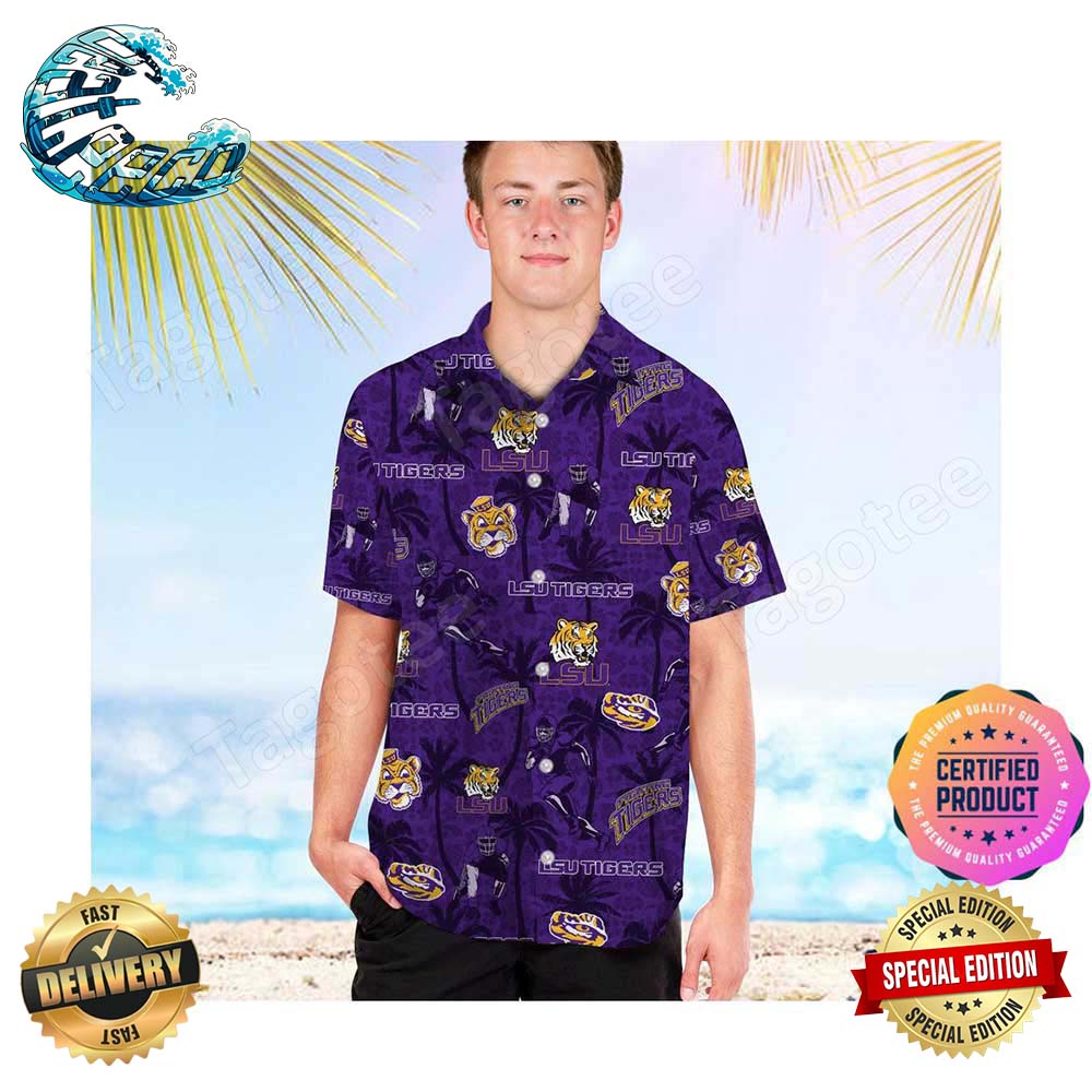 LSU Tigers Coconut Aloha Hawaiian Shirt Beach Shorts Custom Name For Men Women