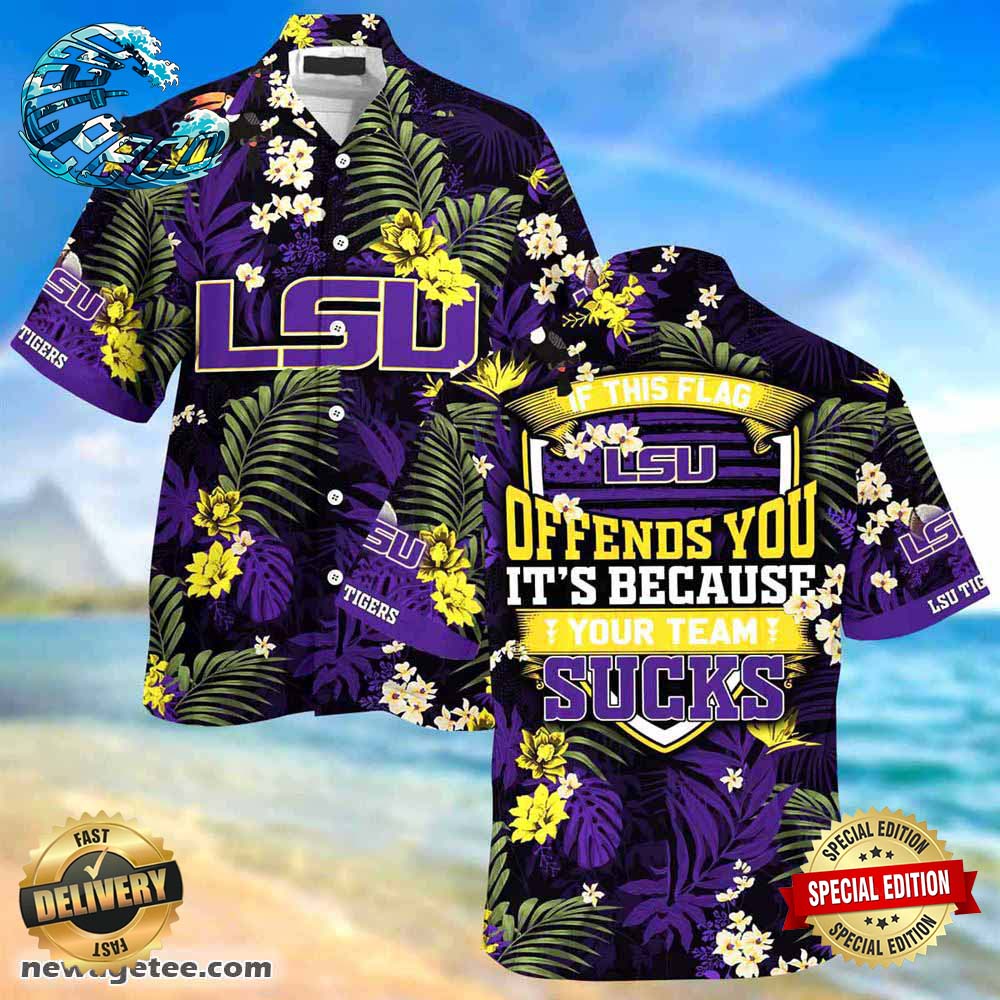 LSU Tigers Summer Beach Hawaiian Shirt This Flag Offends You