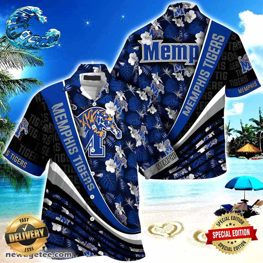 Memphis Tigers Summer Beach Hawaiian Shirt For Sports Fans With Floral Pattern Hawaiian Shirt