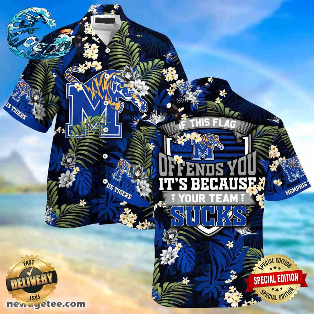 Memphis Tigers Summer Beach Hawaiian Shirt This Flag Offends You