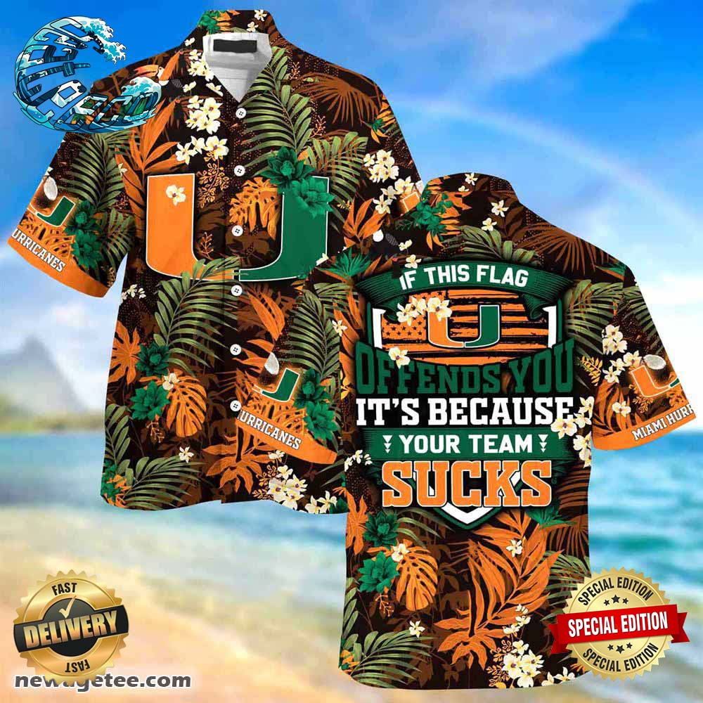 Miami Hurricanes Summer Beach Hawaiian Shirt This Flag Offends You