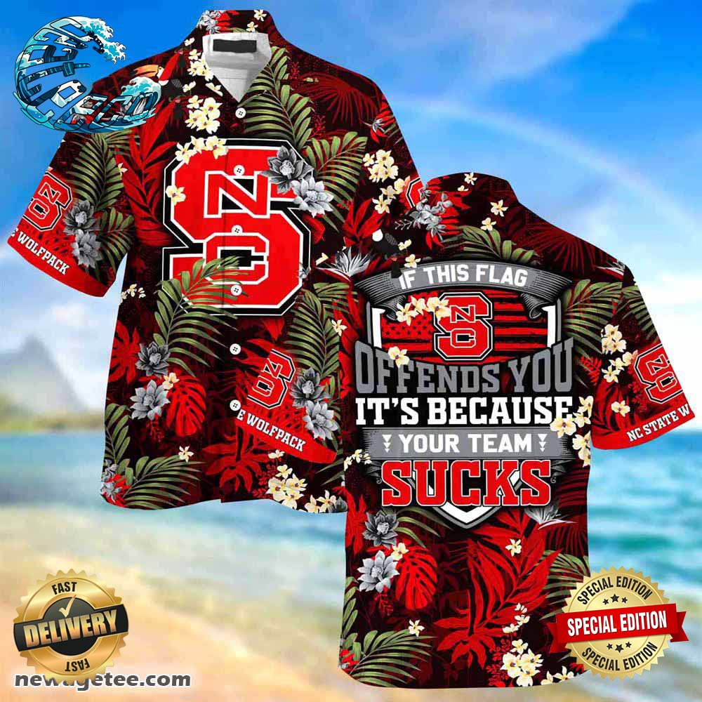 Nc State Wolfpack Summer Beach Hawaiian Shirt This Flag Offends You