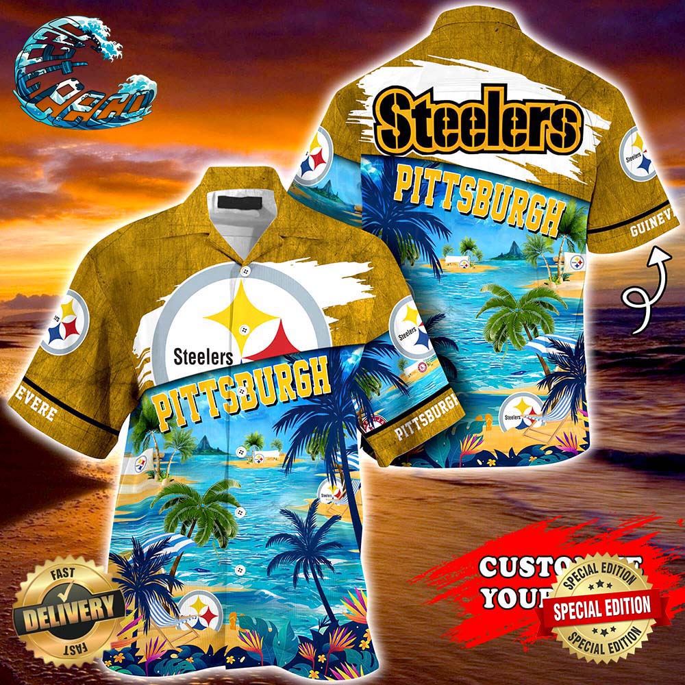 Pittsburgh Steelers NFL Personalized Hawaiian Shirt Beach Shorts