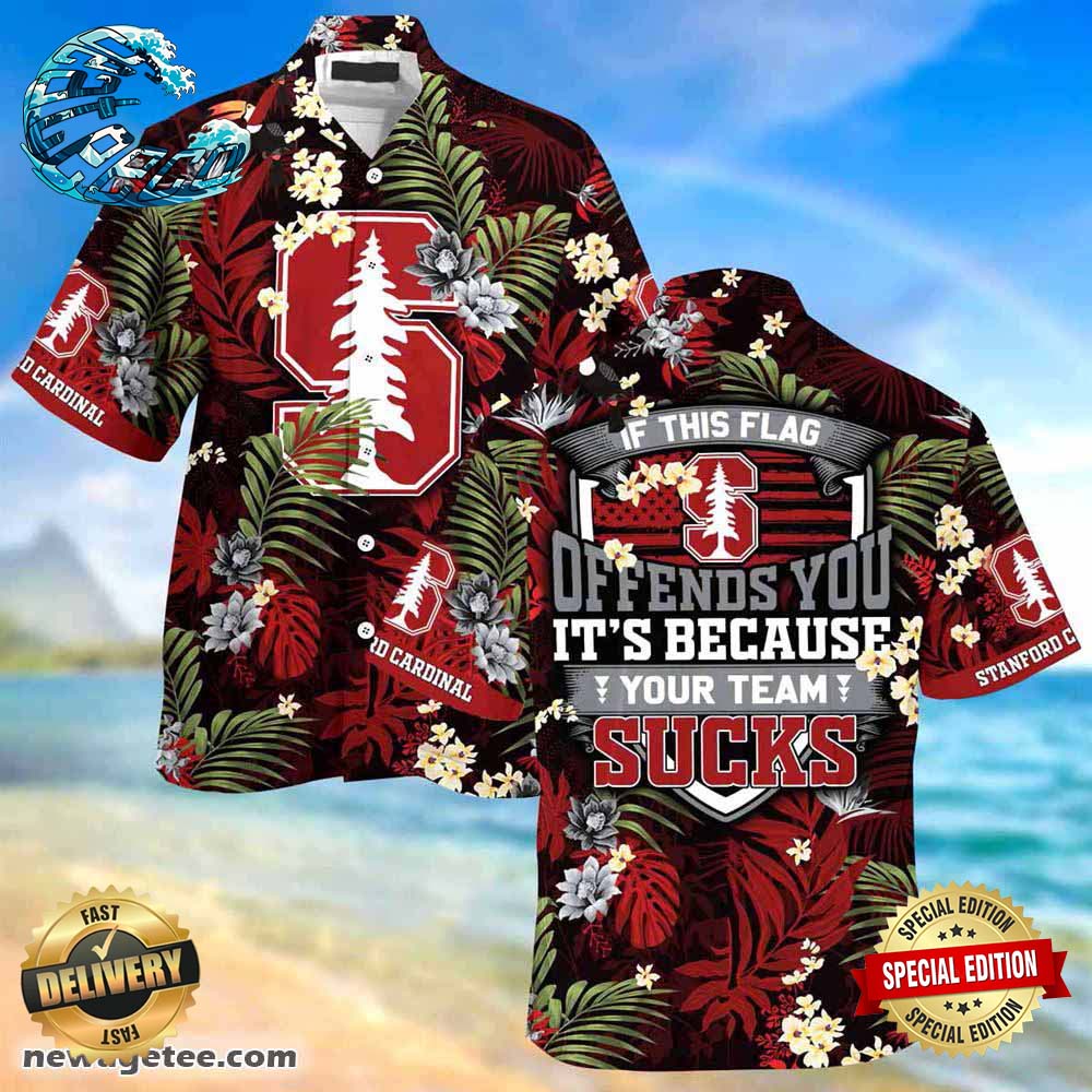 Stanford Cardinal Summer Beach Hawaiian Shirt This Flag Offends You