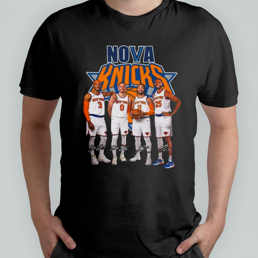 New York Knicks Nova Boys Jalen Brunson Josh Hart Mikal Bridges Signatures T-shirt