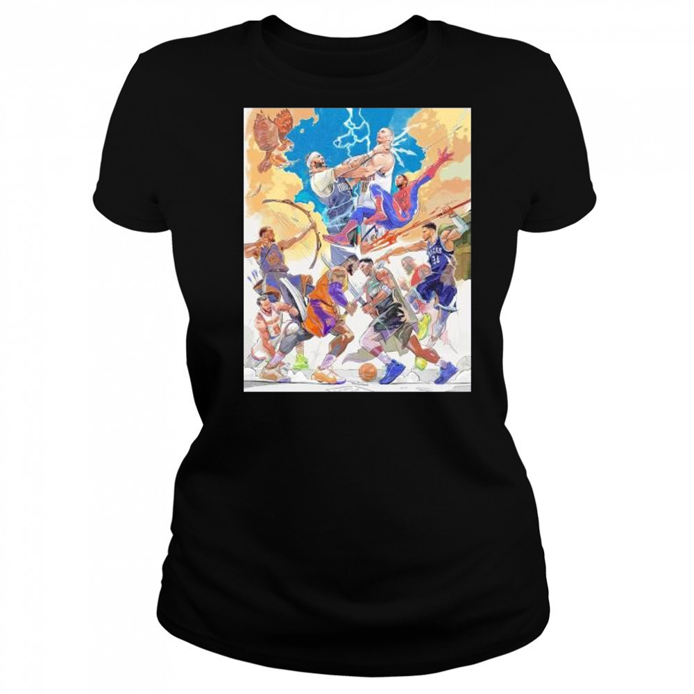 Battle of Gods NBA Playoffs 2025 Mavs vs Nuggets Lakers vs Timberwolves shirt Women's T-shirt