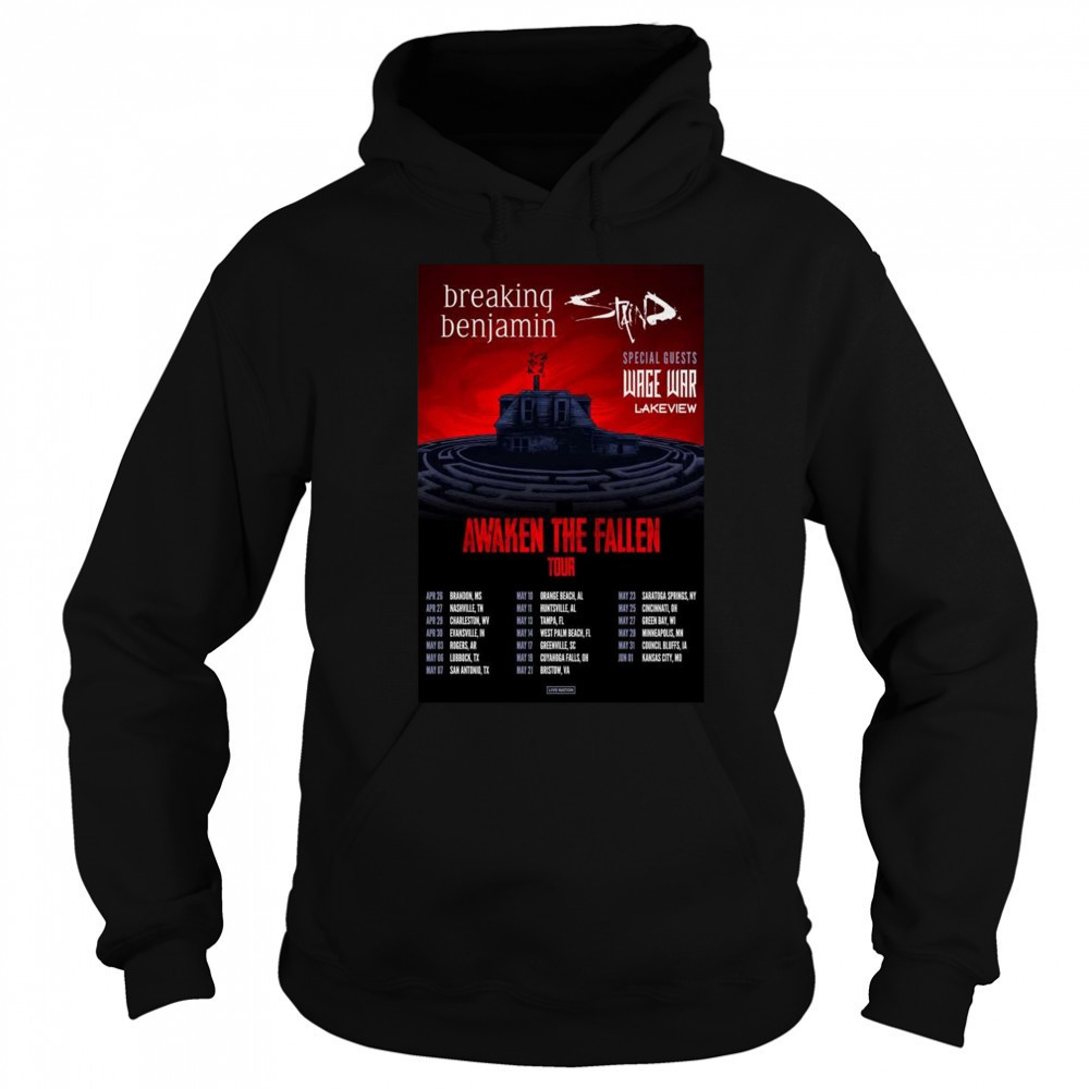 Breaking Benjamin With Staind & Wage War Tour 2025 Shirt Hoodie