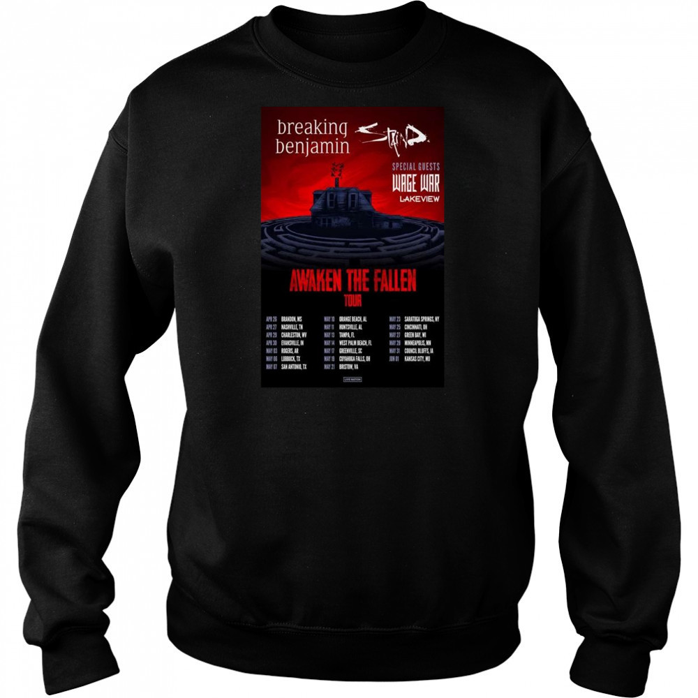 Breaking Benjamin With Staind & Wage War Tour 2025 Shirt Sweatshirt