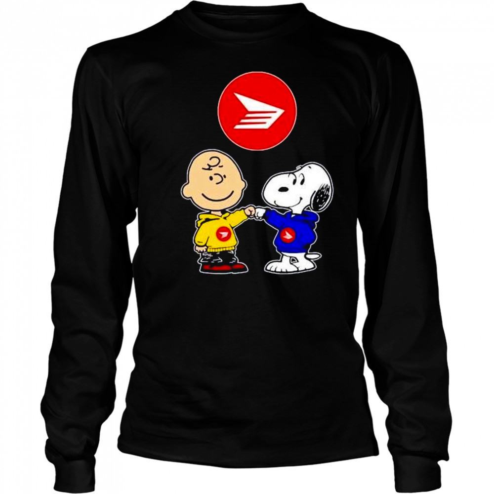 Canada Post Charlie Brown and Snoopy shirt Long Sleeved
