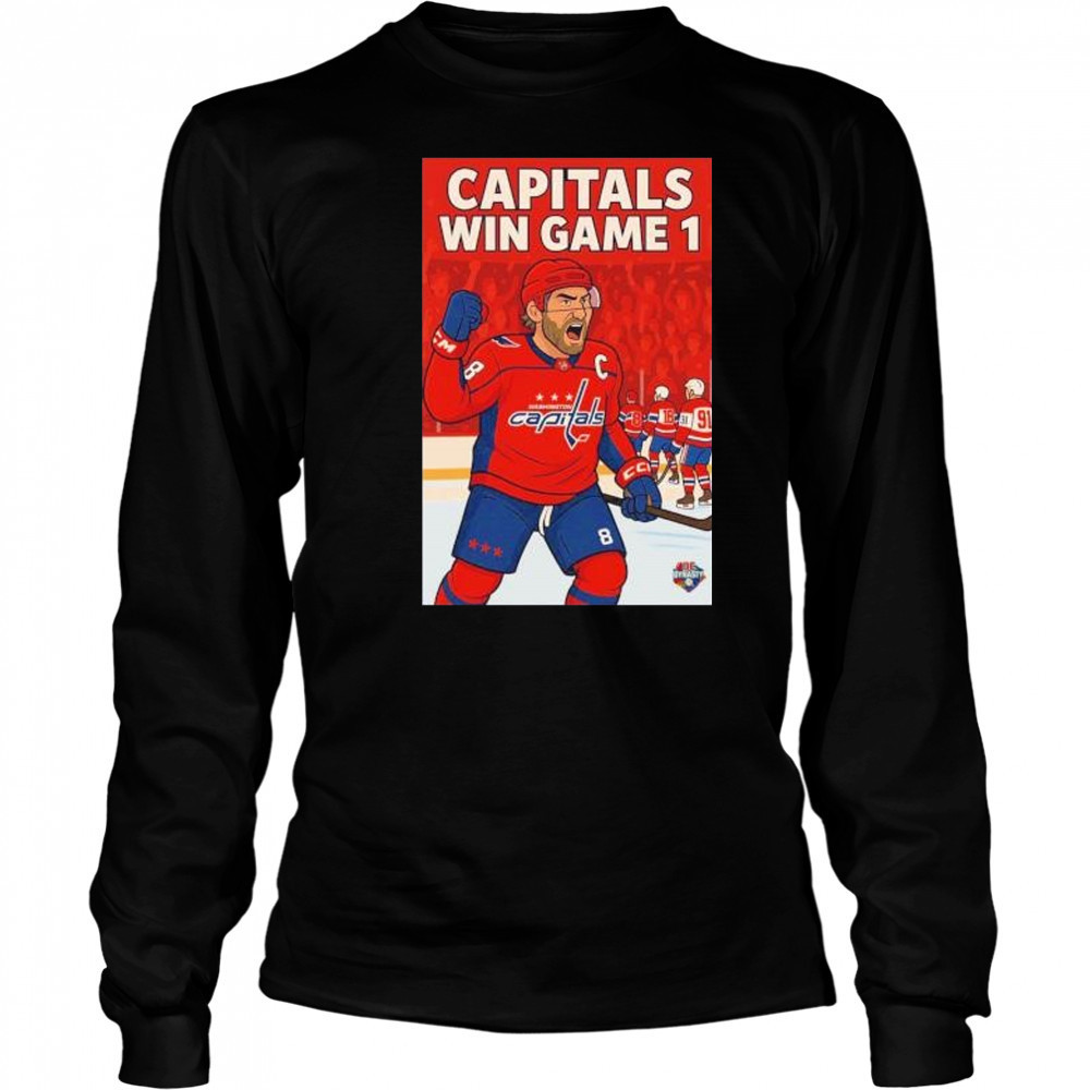 Capitals win game 1 Alexander Ovechkin Washington Capitals cartoon shirt Long Sleeved