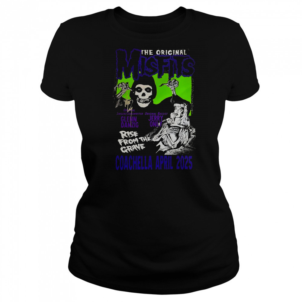 Coachella April 2025 The Original Misfits Glenn Danzig Jerry Only Rise From The Grave Poster t-shirt Women's T-shirt