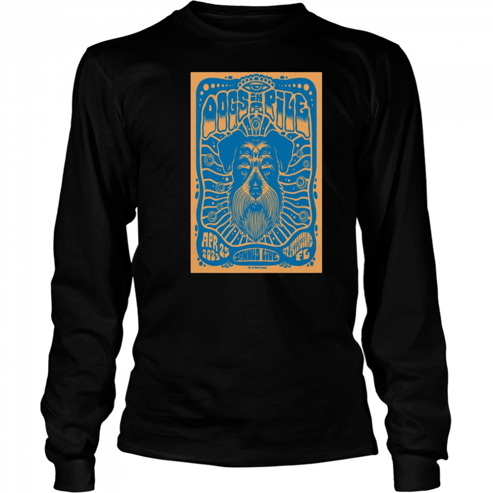 Dogs In A Pile At Jannus Live In St Petersburg, FL On April 25 2025 Tour t-shirt Long Sleeved