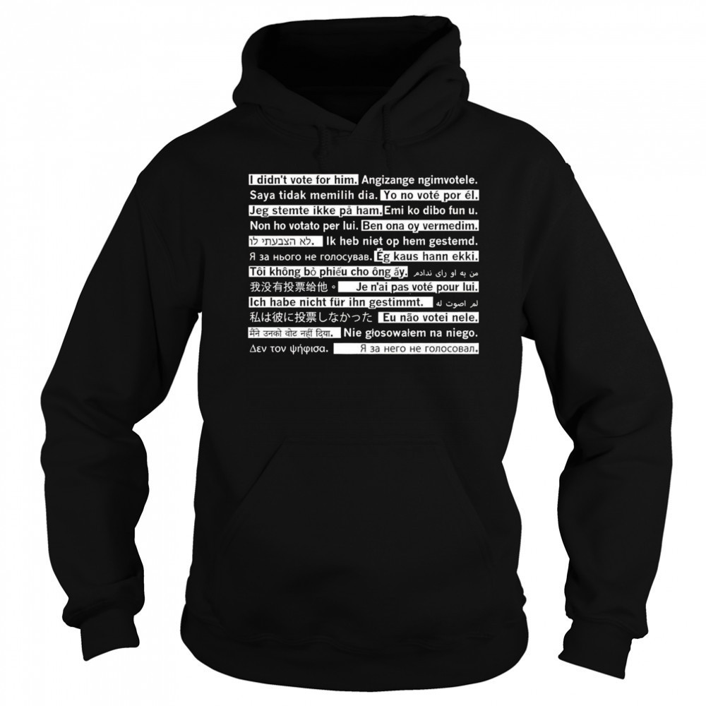 I didn’t vote for him travel edition shirt Hoodie