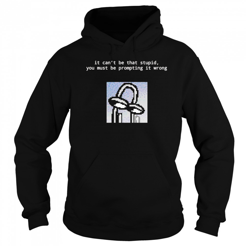 It can’t be that stupid you must be prompting it wrong shirt Hoodie