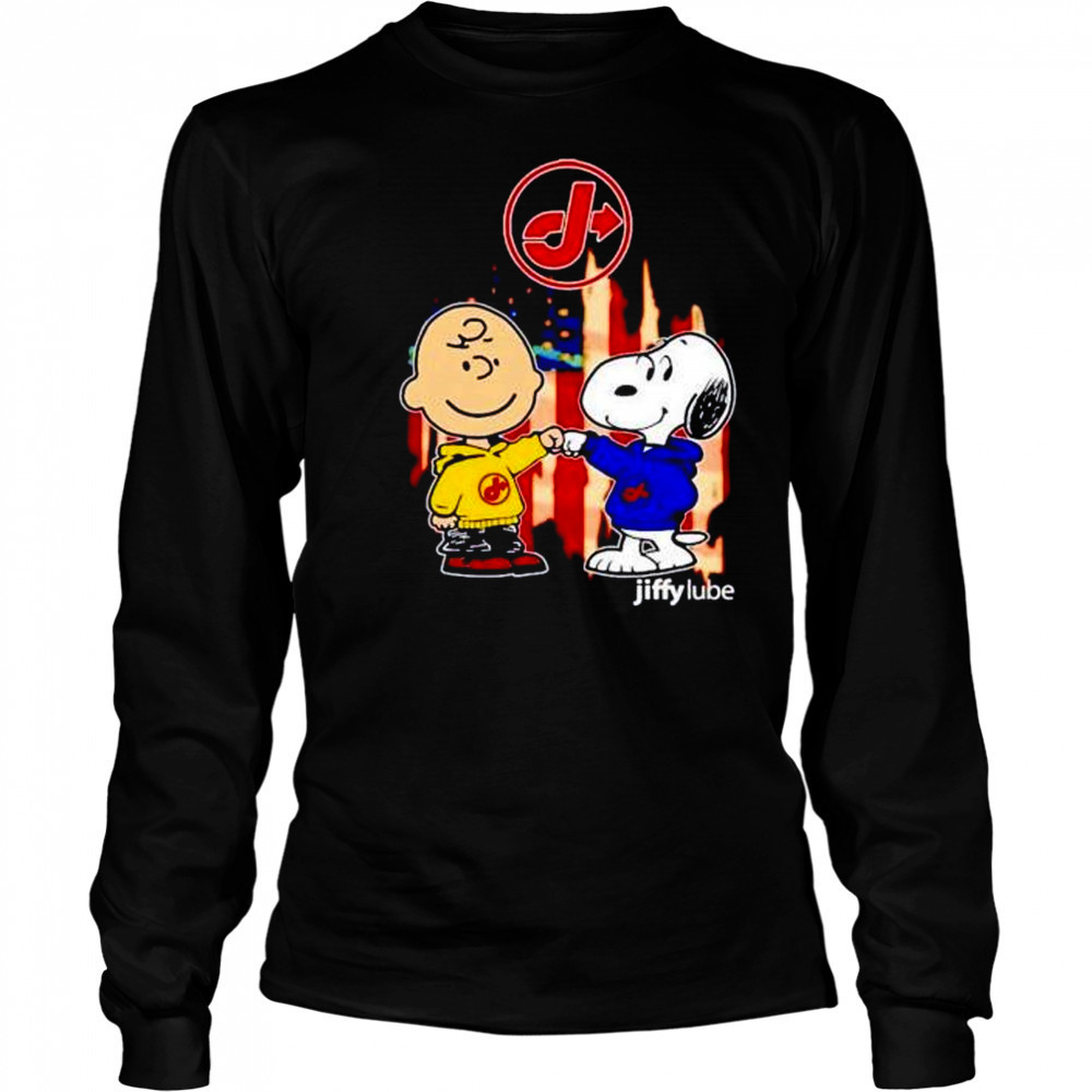 Jiffy Lube Charlie Brown and Snoopy shirt Long Sleeved