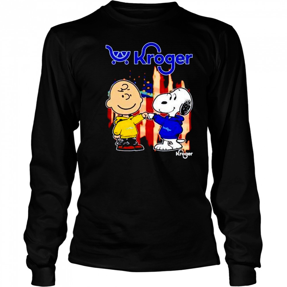 Kroger Charlie Brown and Snoopy shirt Long Sleeved