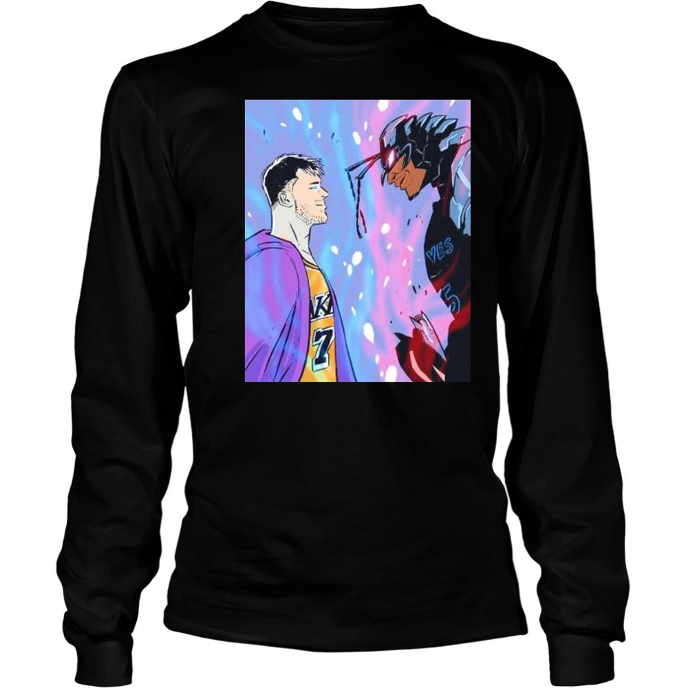 Luka Doncic vs Anthony Edwards x Solo Leveling shirt Long Sleeved