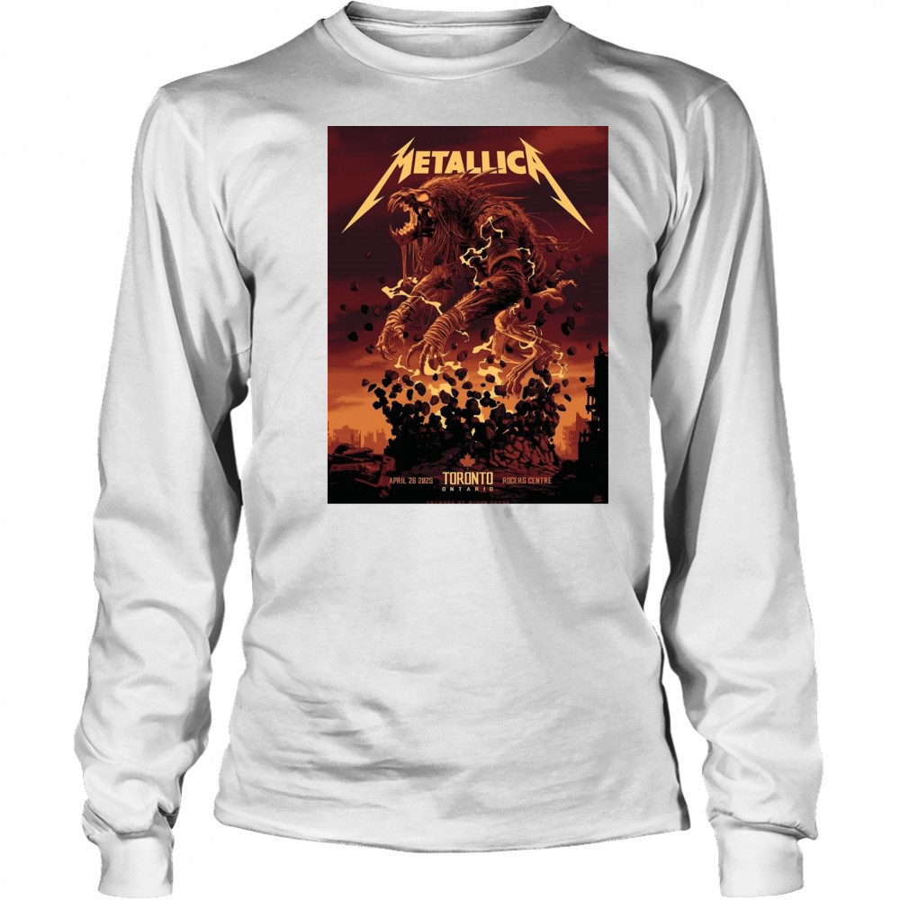 Metallica M72 Tonight In Toronto April 26 2025 Rogers Centre t-shirt Long Sleeved
