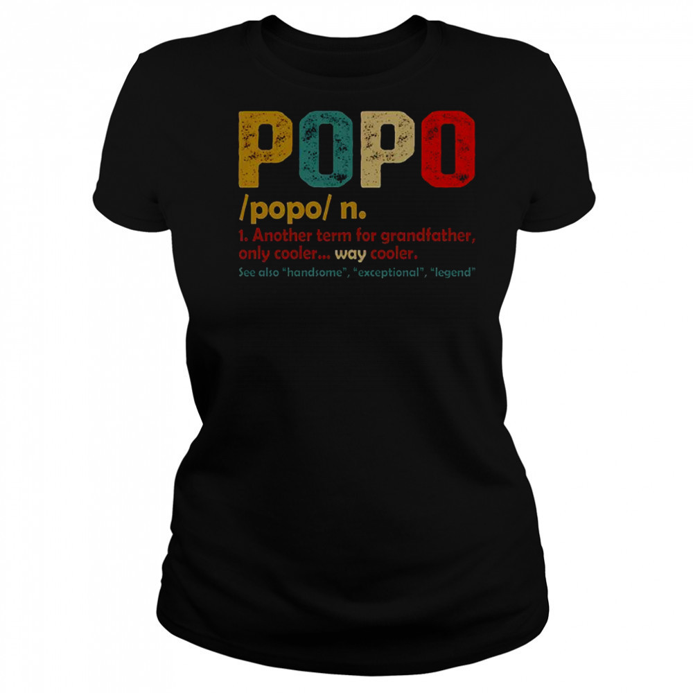Official Popo Another Term For Grandfather Only Cooler Retro Vintage T-Shirt Women's T-shirt