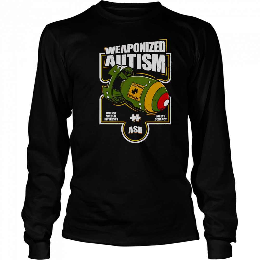 Official Weaponized Autism Military T-Shirt Long Sleeved