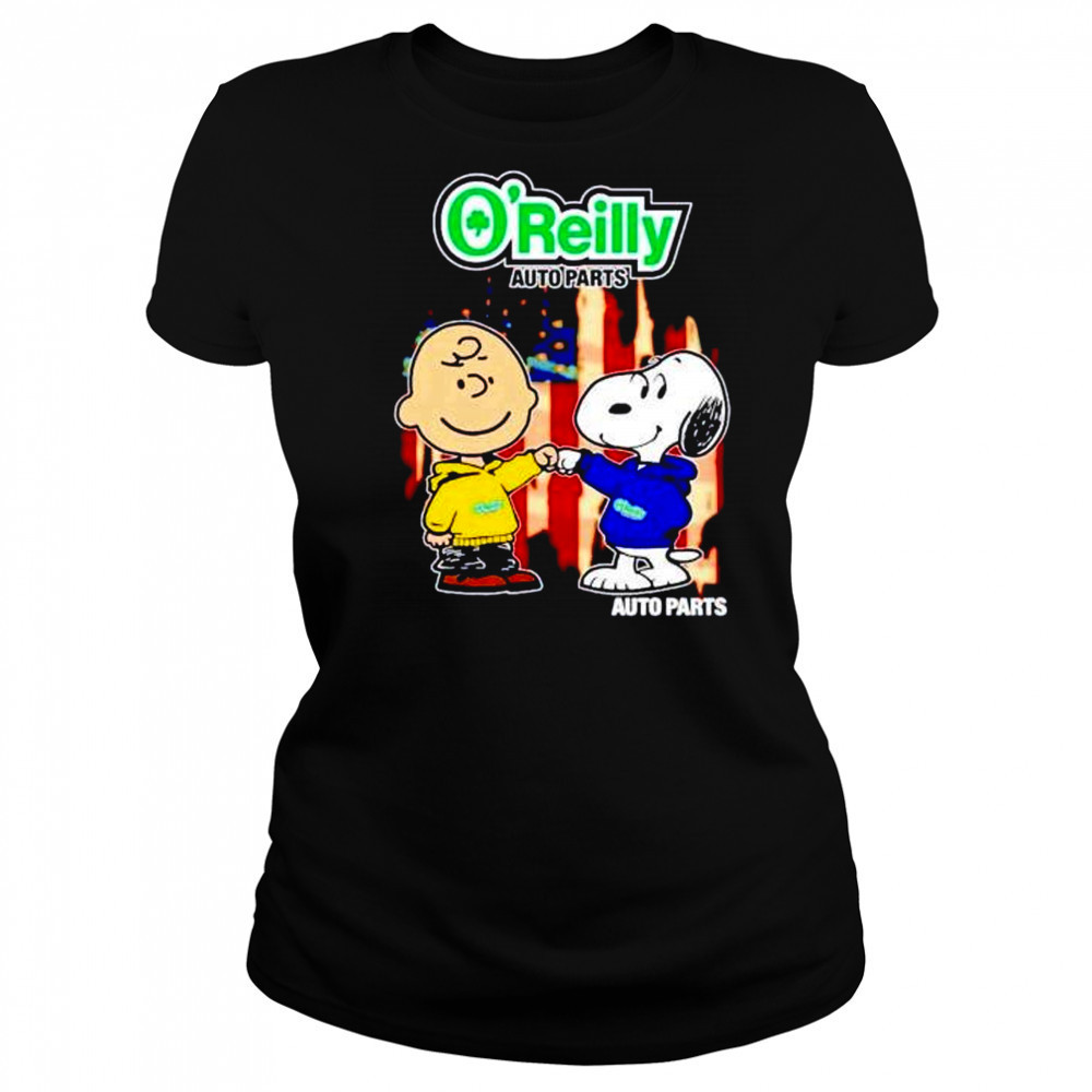 O’Reilly Auto Parts Charlie Brown and Snoopy shirt Women's T-shirt