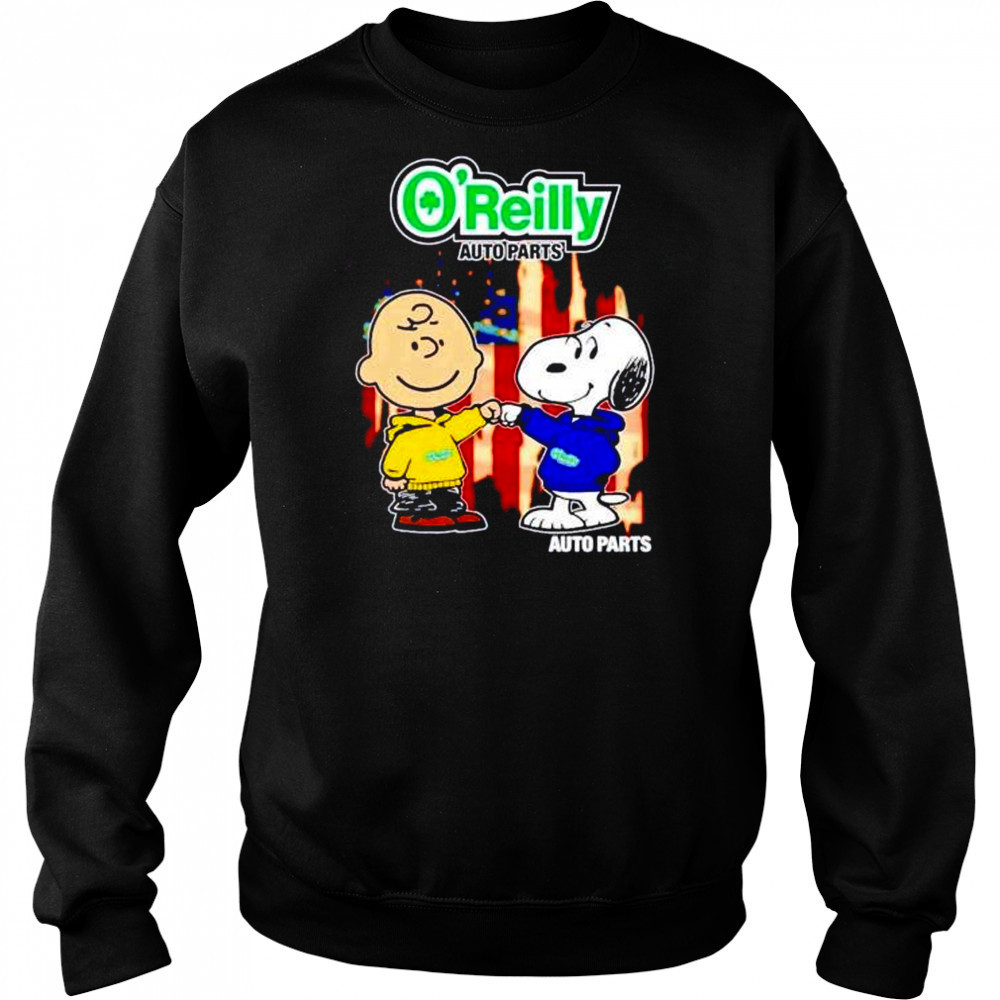 O’Reilly Auto Parts Charlie Brown and Snoopy shirt Sweatshirt