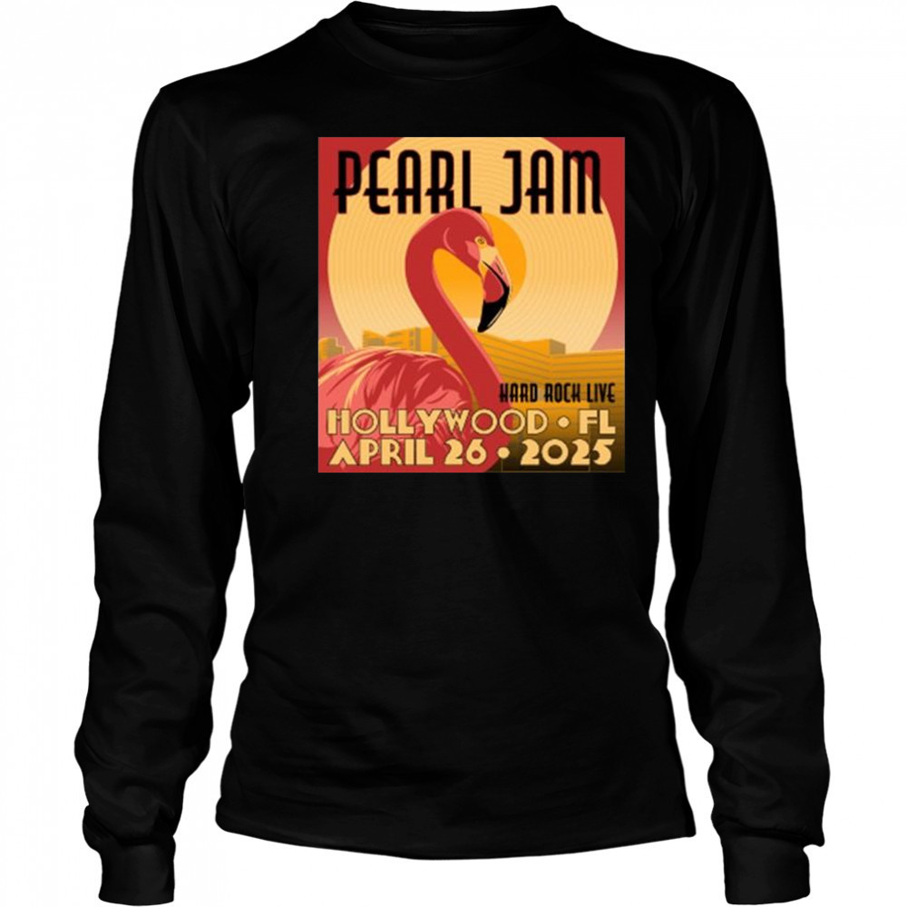 Pearl Jam The Mighty April 26 2025 Hollywood Florida Hard Rock Live t-shirt Long Sleeved