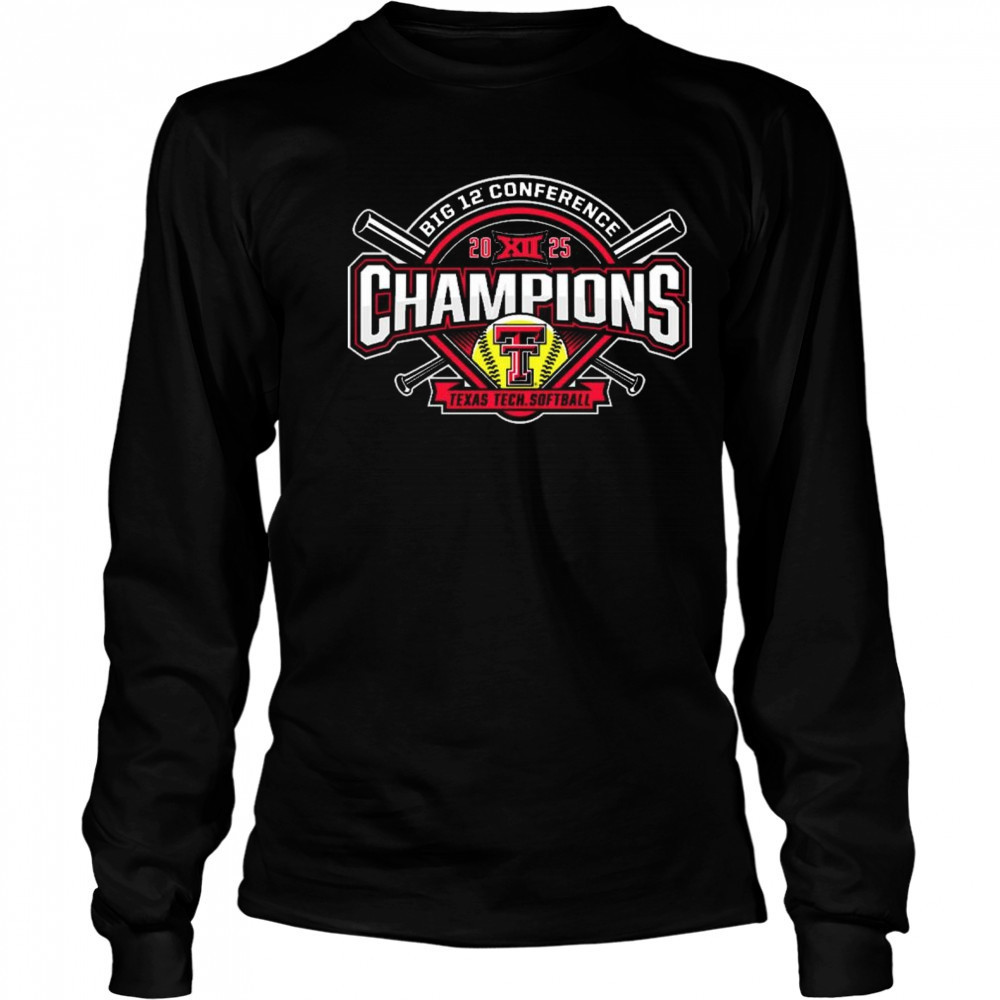 Texas Tech Red Raiders Softball NCAA Big 12 Conference Champions 2025 t-shirt Long Sleeved