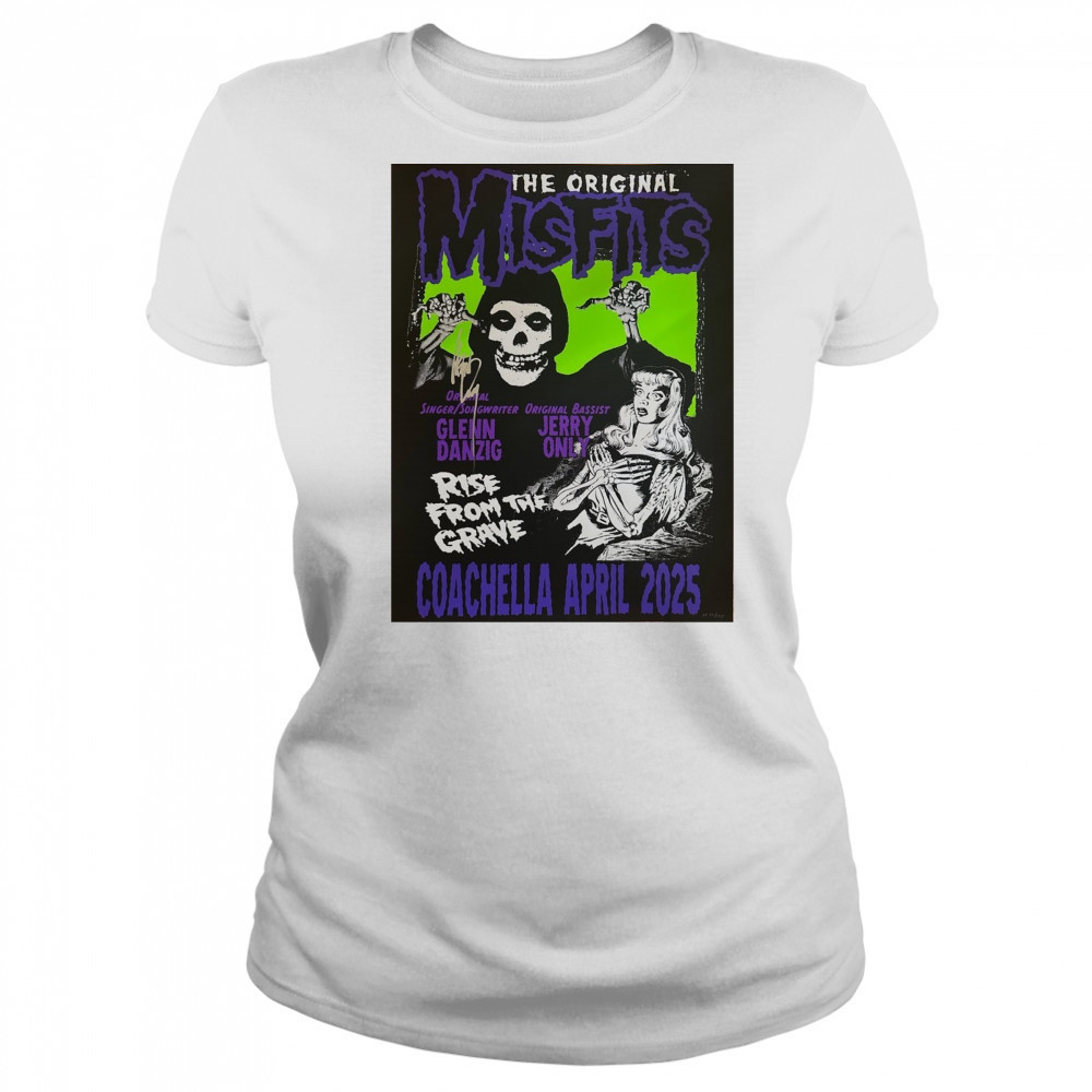 The Original Misfits Coachella April 2025 Glenn Danzig Jerry Only Rise From The Grave Poster t-shirt Women's T-shirt