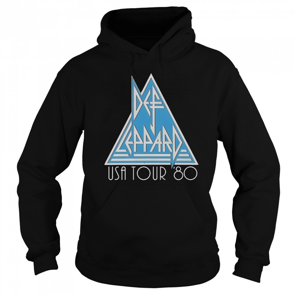 Top Def Leppard USA Tour ’80 T-Shirt Hoodie