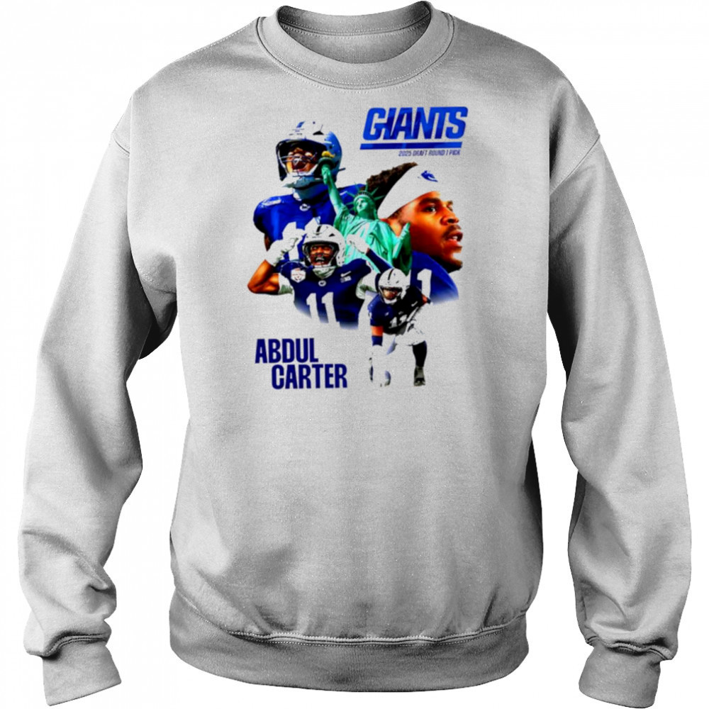 Abdul Carter NY Giants 2025 Draft round 1 pick shirt Sweatshirt