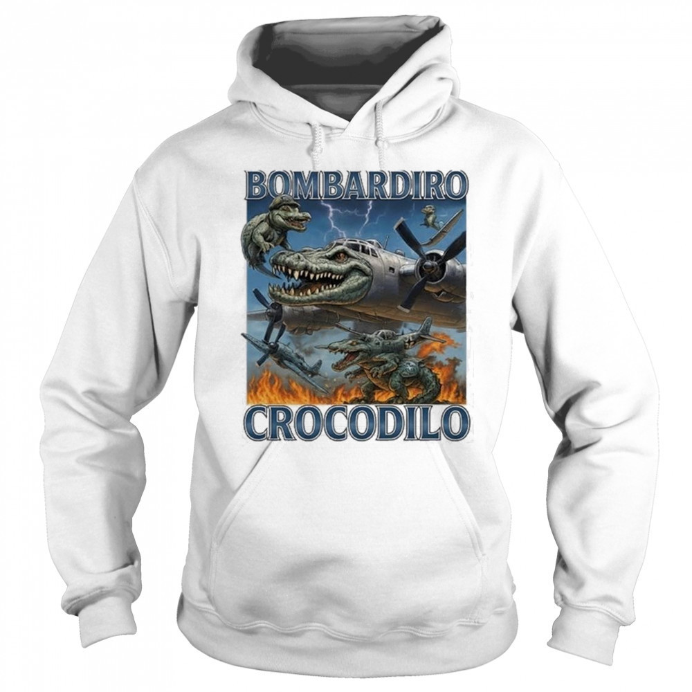 Bombardiro Crocodilo Italian Brainrot Meme Shirt Hoodie