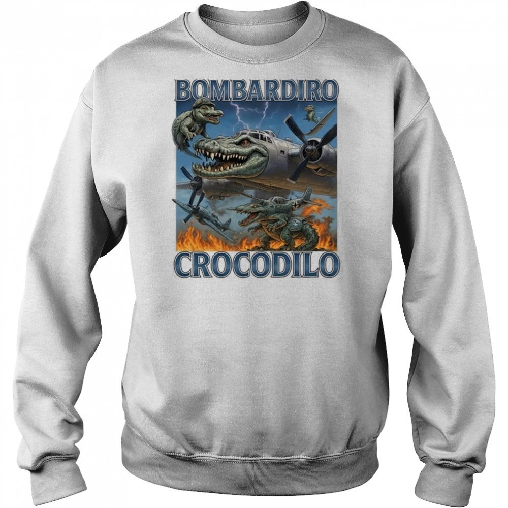 Bombardiro Crocodilo Italian Brainrot Meme Shirt Sweatshirt
