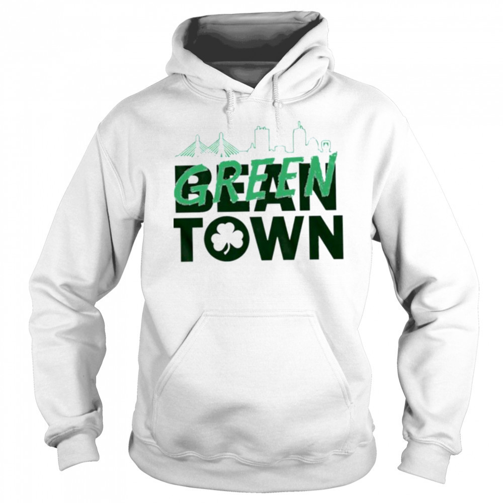 Boston basketball green town skyline shirt Hoodie