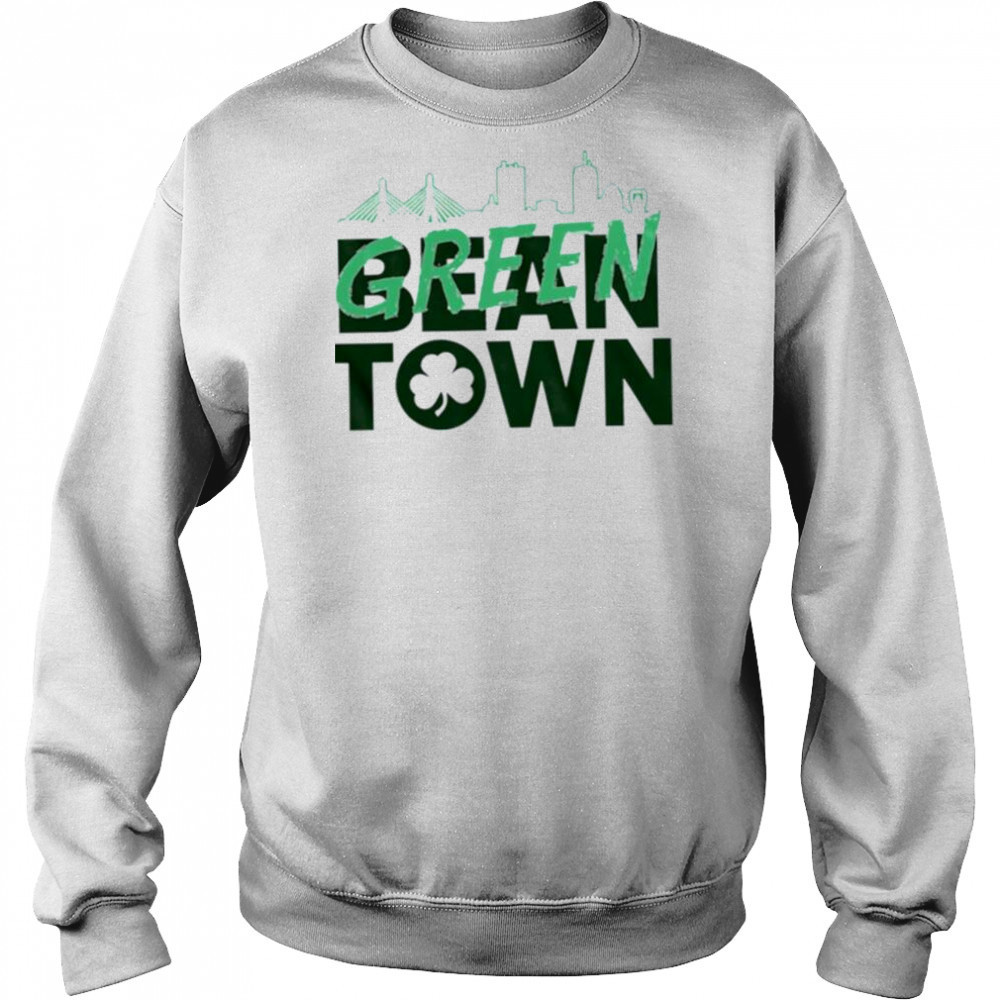 Boston basketball green town skyline shirt Sweatshirt