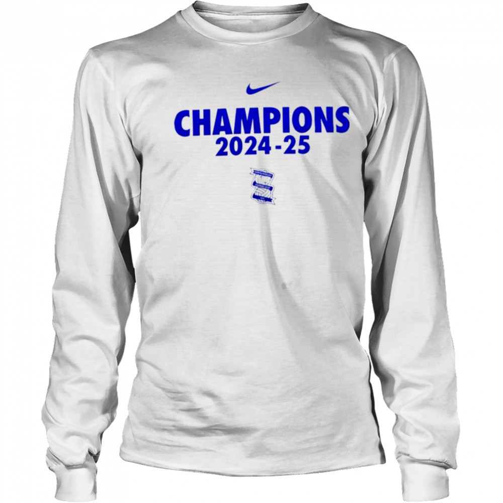 Champions 2024 25 Birmingham City FC swoosh logo shirt Long Sleeved