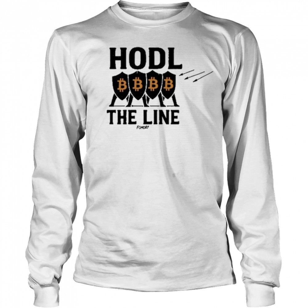Hodl The Line Bitcoin Warrior T-shirt Long Sleeved