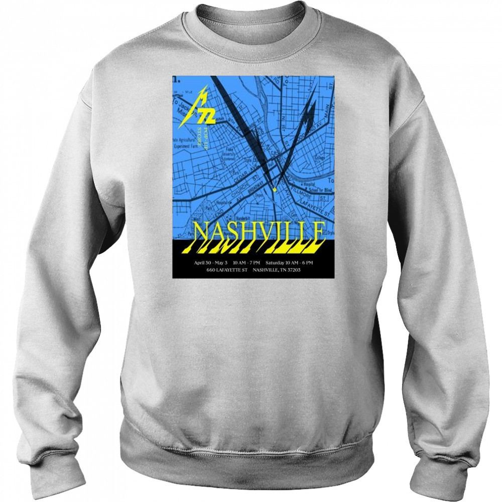 Metallica 72 Pop-Up Store Nashville April 30 – May 3 2025 Lafayette ST t-shirt Sweatshirt