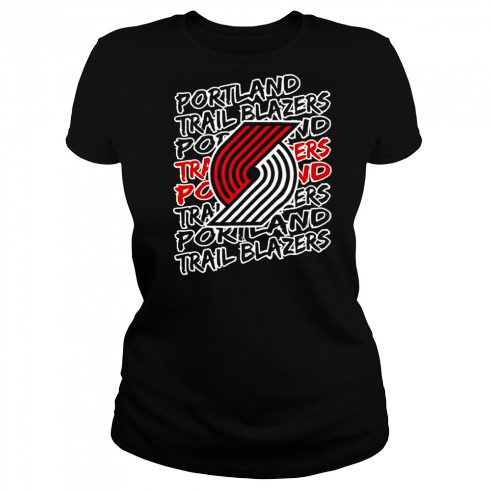 Portland Trail Blazers NBA logo repeat shirt Women's T-shirt
