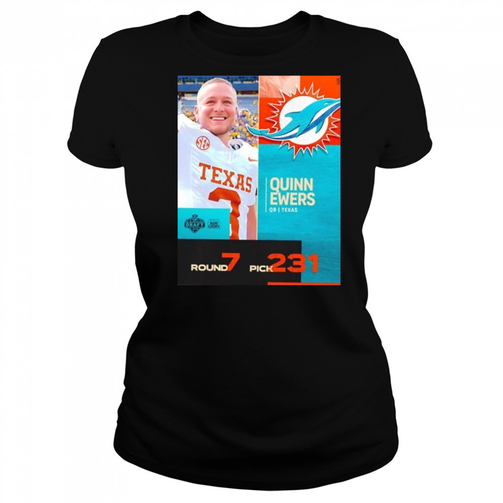 Quinn Ewers Miami Dolphins Pick 2025 Nfl Draft T-Shirt Women's T-shirt