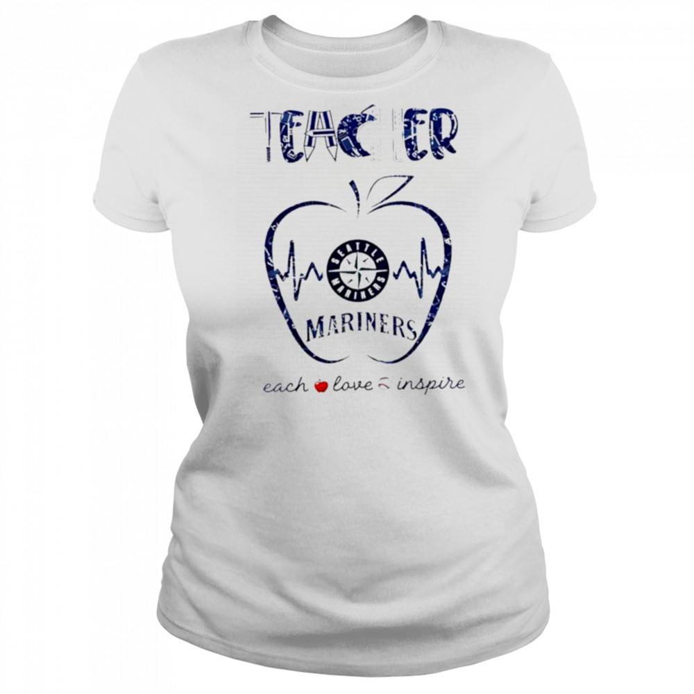 Seattle Mariners teacher teach love inspire 2025 shirt Women's T-shirt