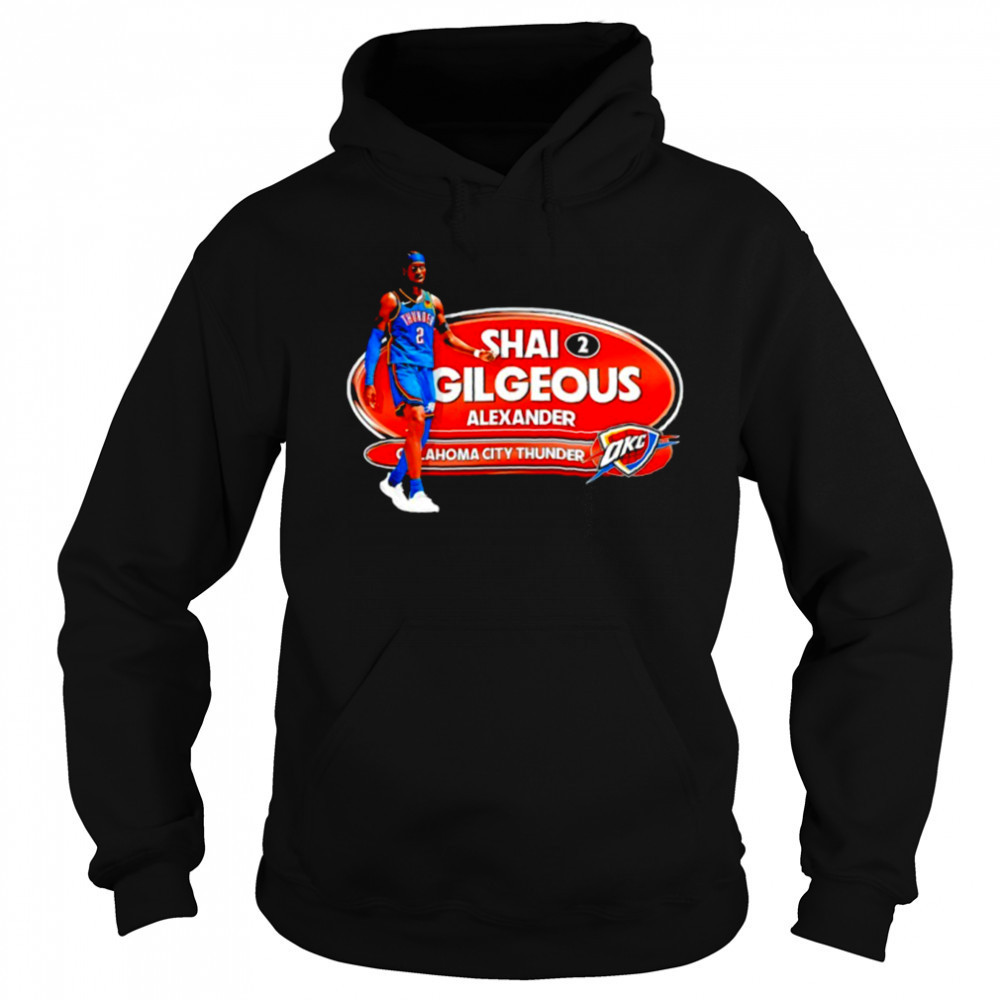 Shai Gilgeous Alexander OKC Thunder Basketball Playoffs 2025 shirt Hoodie