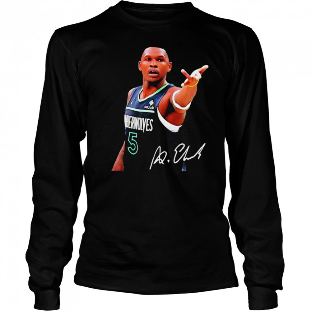 Anthony Edwards Minnesota Timberwolves signature graphic shirt Long Sleeved