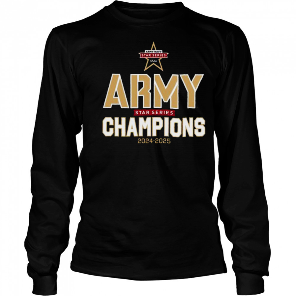 Army Black Knights 2025 Star Series Champions T Shirt Long Sleeved