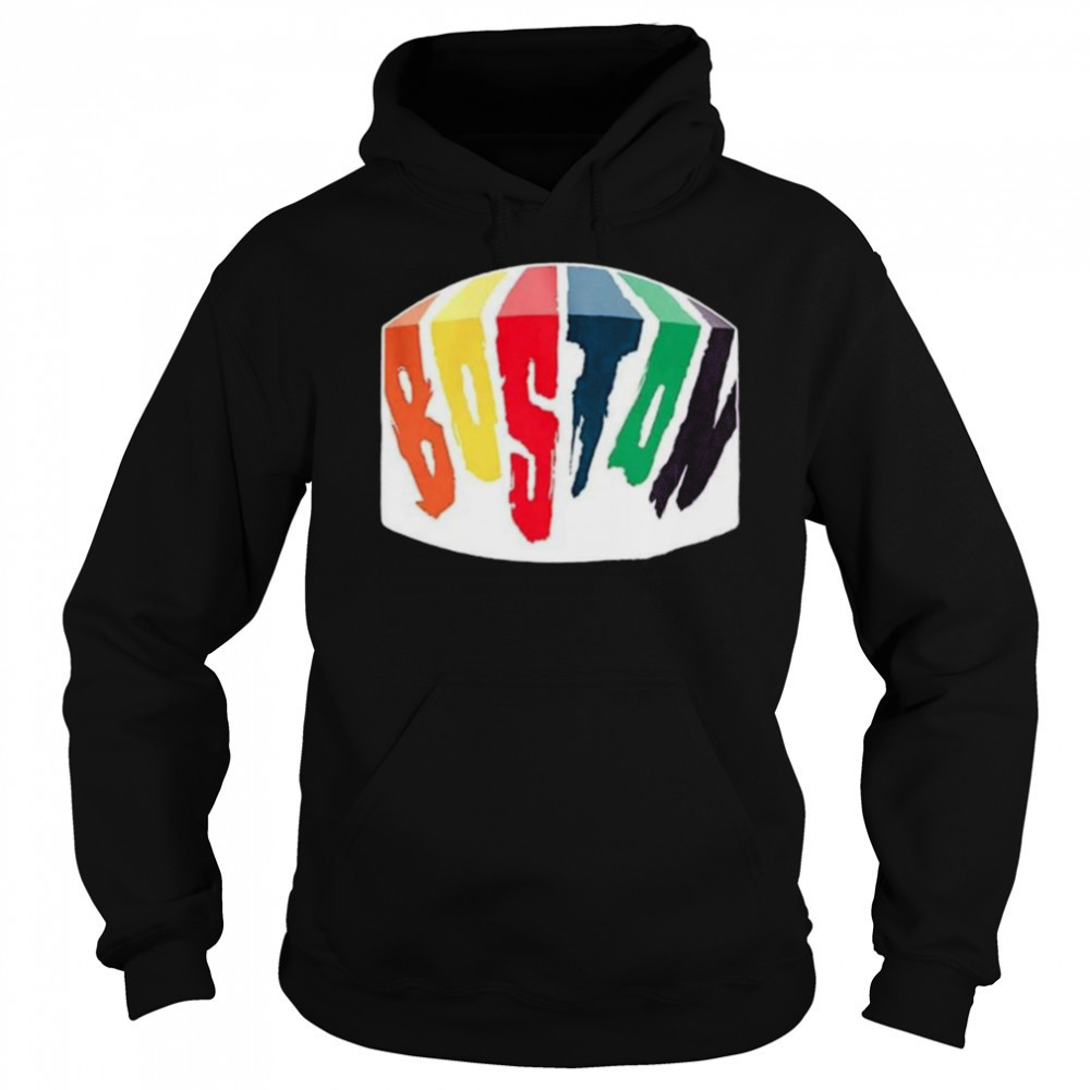 Boston rainbow paint colorful shirt Hoodie