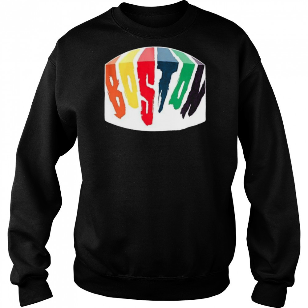 Boston rainbow paint colorful shirt Sweatshirt